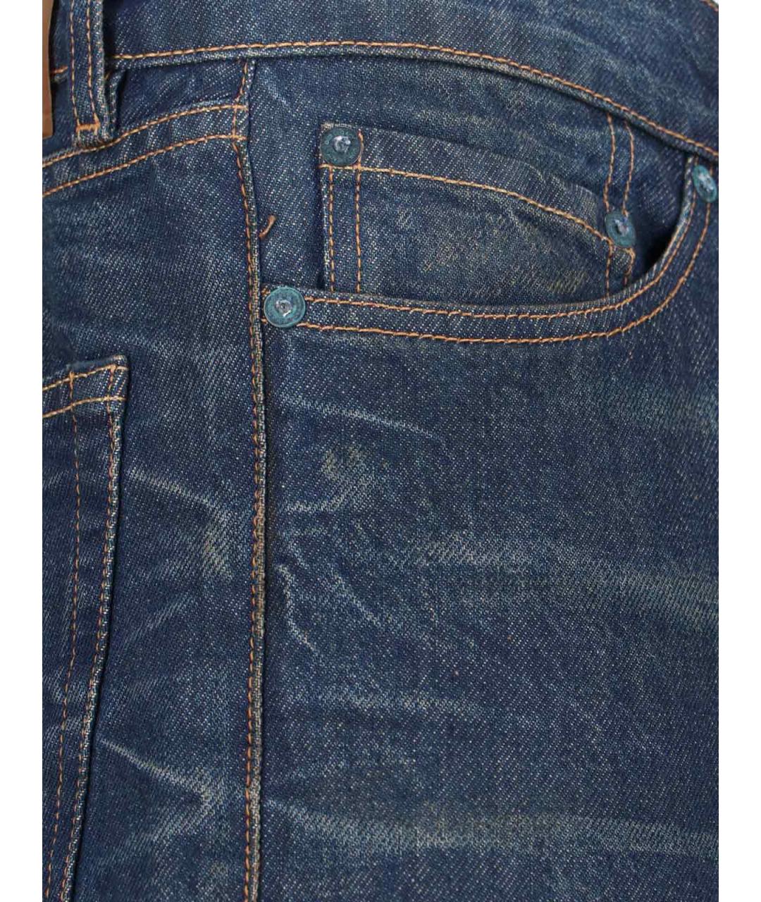 OUR LEGACY Синие хлопковые прямые джинсы, фото 4