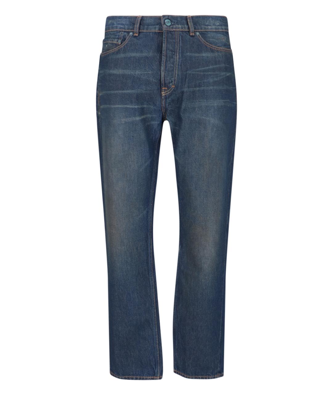 OUR LEGACY Синие хлопковые прямые джинсы, фото 1