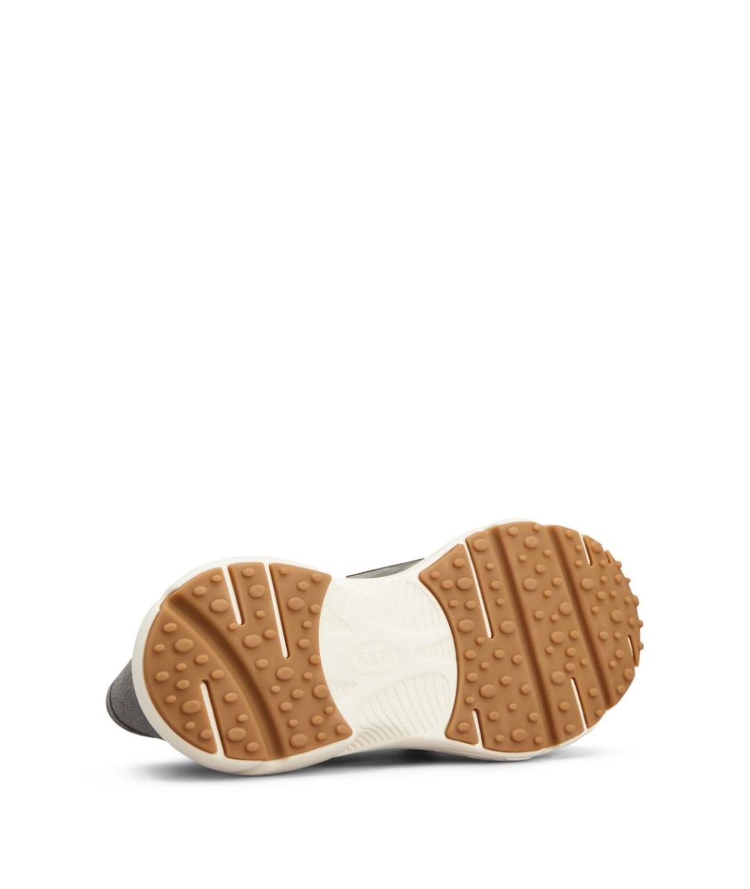 TOD'S Серые кожаные лоферы, фото 3