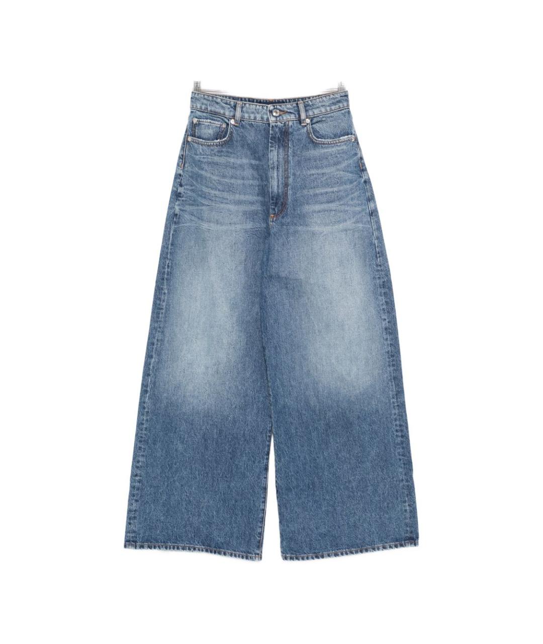 SPORTMAX Синие хлопковые джинсы клеш, фото 1