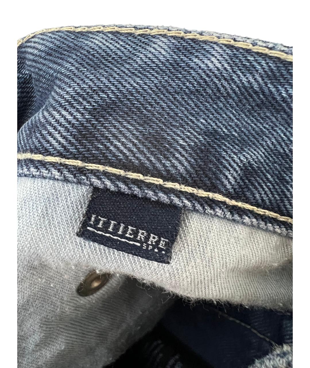 VERSACE Синие хлопковые прямые джинсы, фото 6