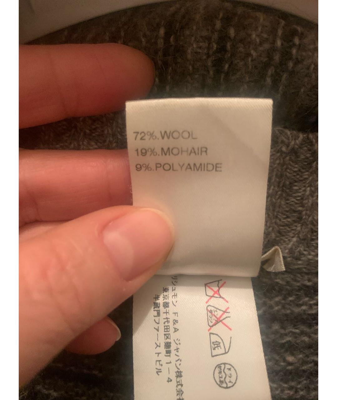 CHLOE Серый шерстяной кардиган, фото 6