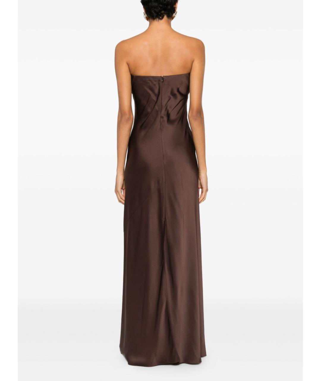 FORTE FORTE Коричневое вечернее платье, фото 4