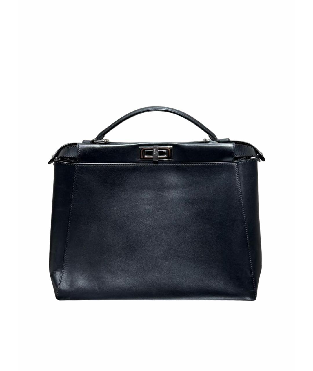 FENDI Черная кожаная сумка через плечо, фото 1