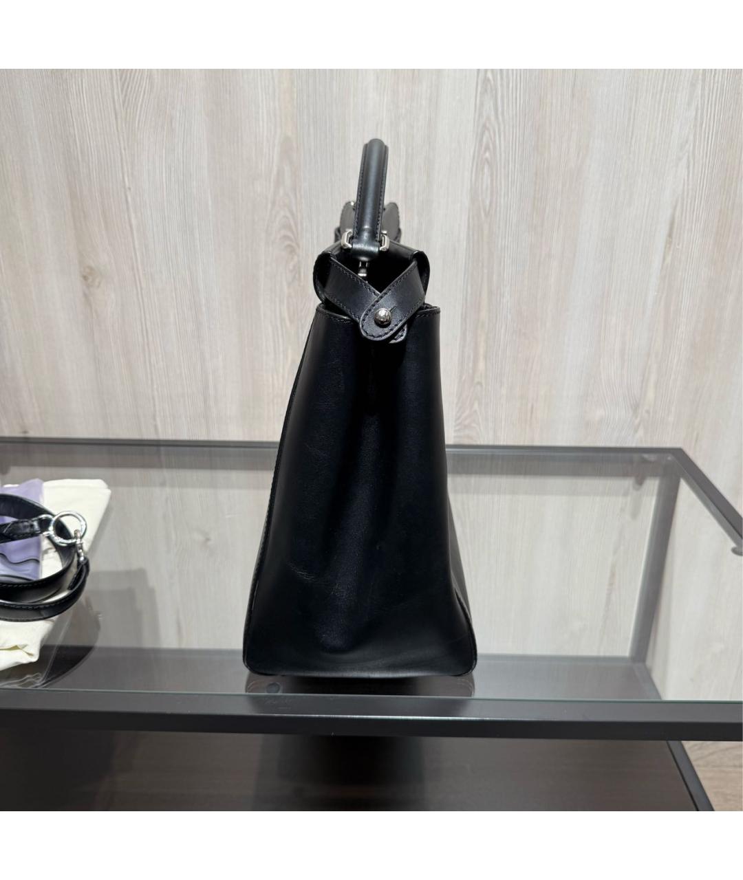 FENDI Черная кожаная сумка через плечо, фото 4