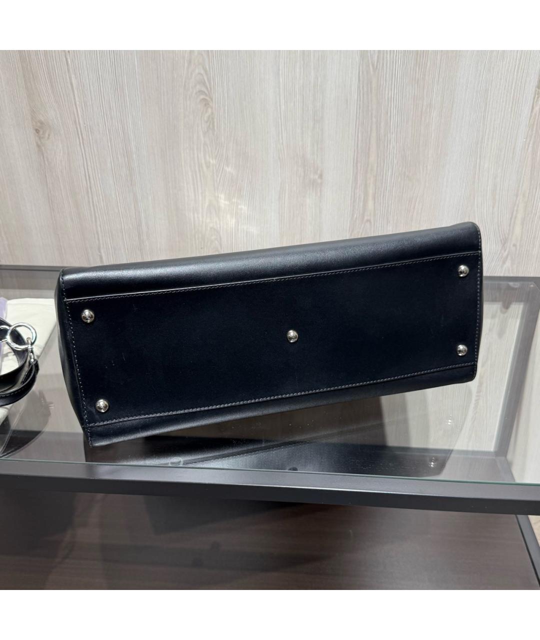 FENDI Черная кожаная сумка через плечо, фото 5