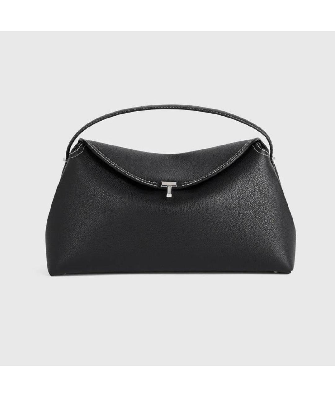 TOTEME Черная кожаная сумка через плечо, фото 4