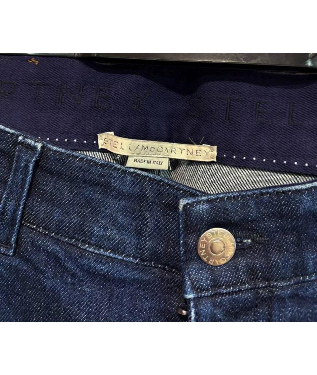 STELLA MCCARTNEY Синие хлопковые прямые джинсы, фото 3