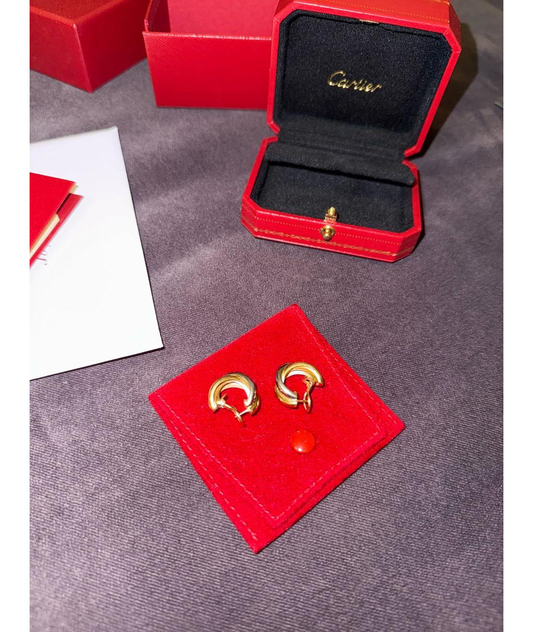 CARTIER Золотые серьги из желтого золота, фото 3