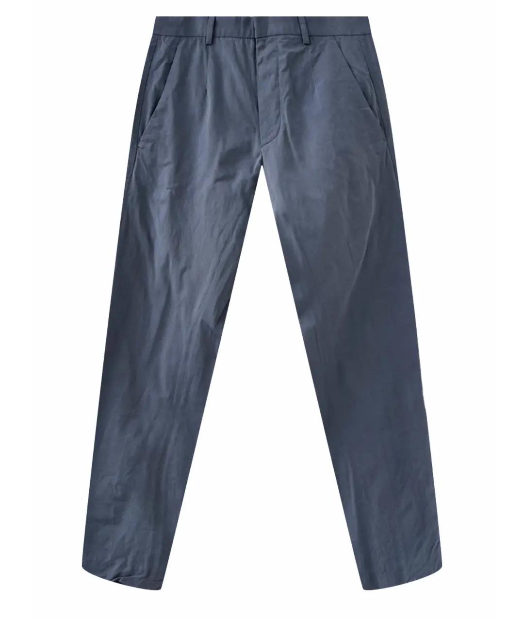 MAISON MARGIELA Серые хлопковые классические брюки, фото 5