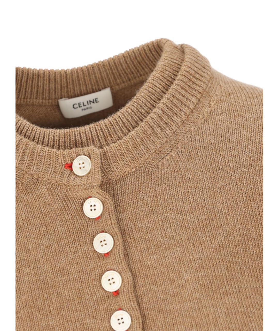 CELINE Бежевый кашемировый кардиган, фото 4
