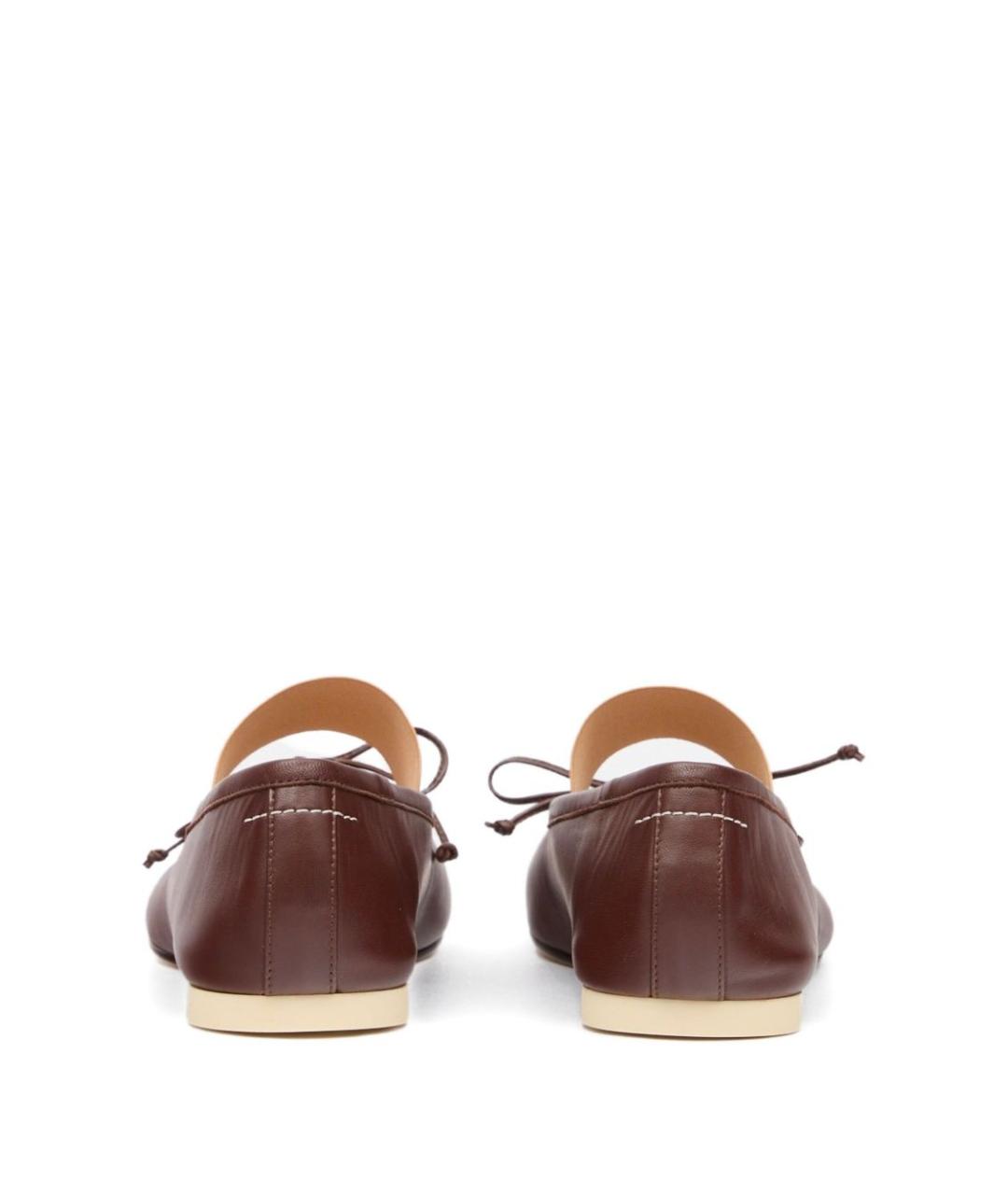 MM6 MAISON MARGIELA Коричневые кожаные балетки, фото 2