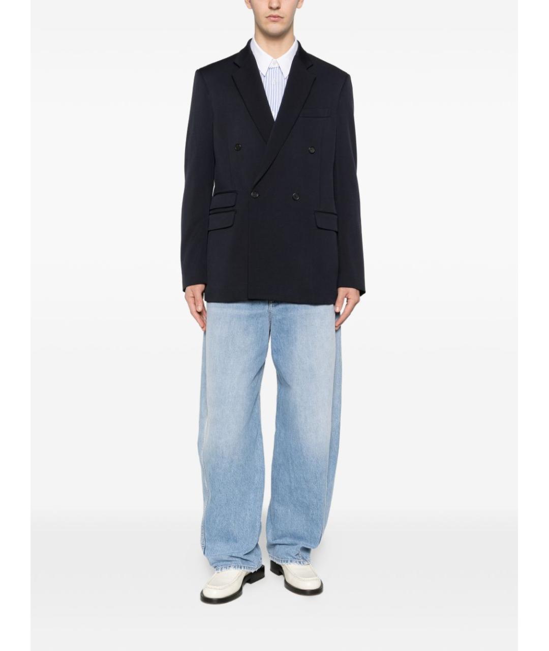 CELINE Голубая хлопковая кэжуал рубашка, фото 3