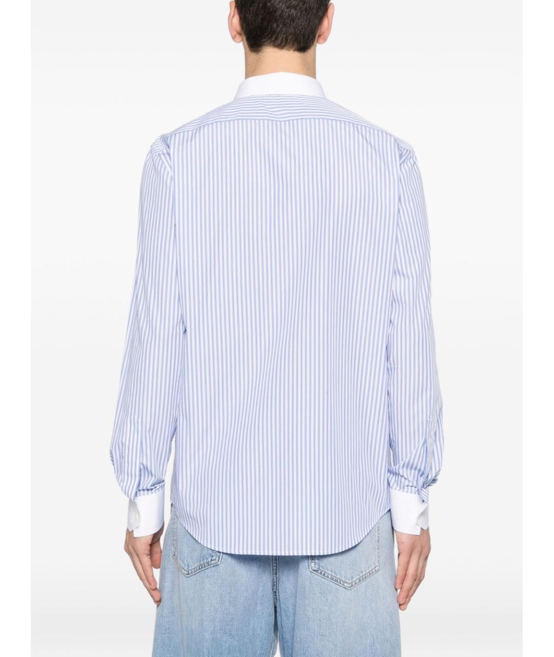 CELINE Голубая хлопковая кэжуал рубашка, фото 4