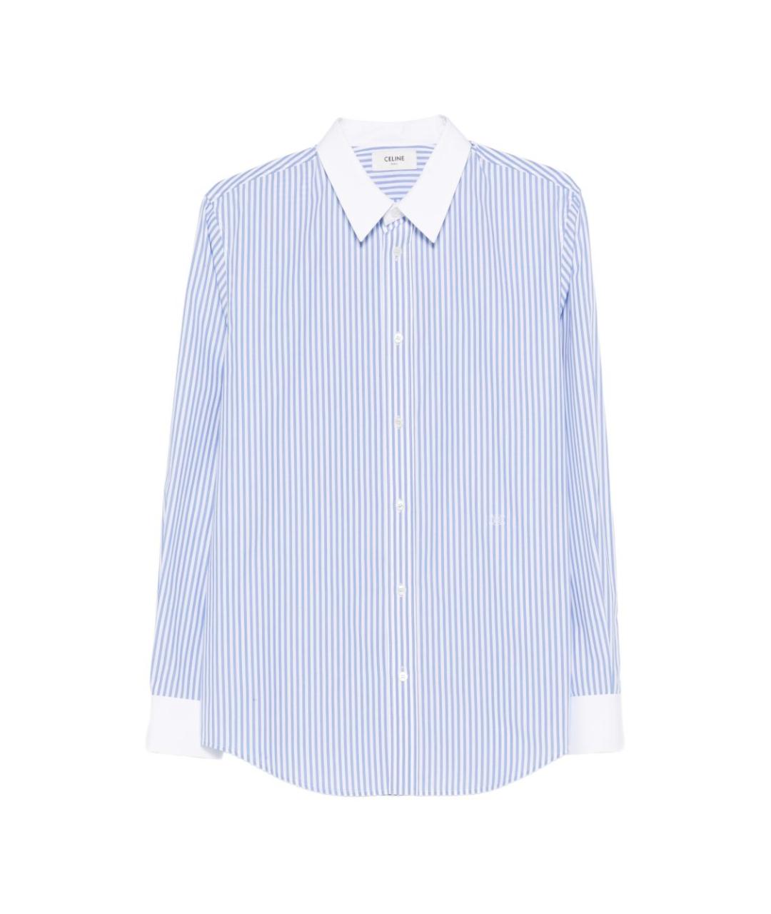 CELINE Голубая хлопковая кэжуал рубашка, фото 1