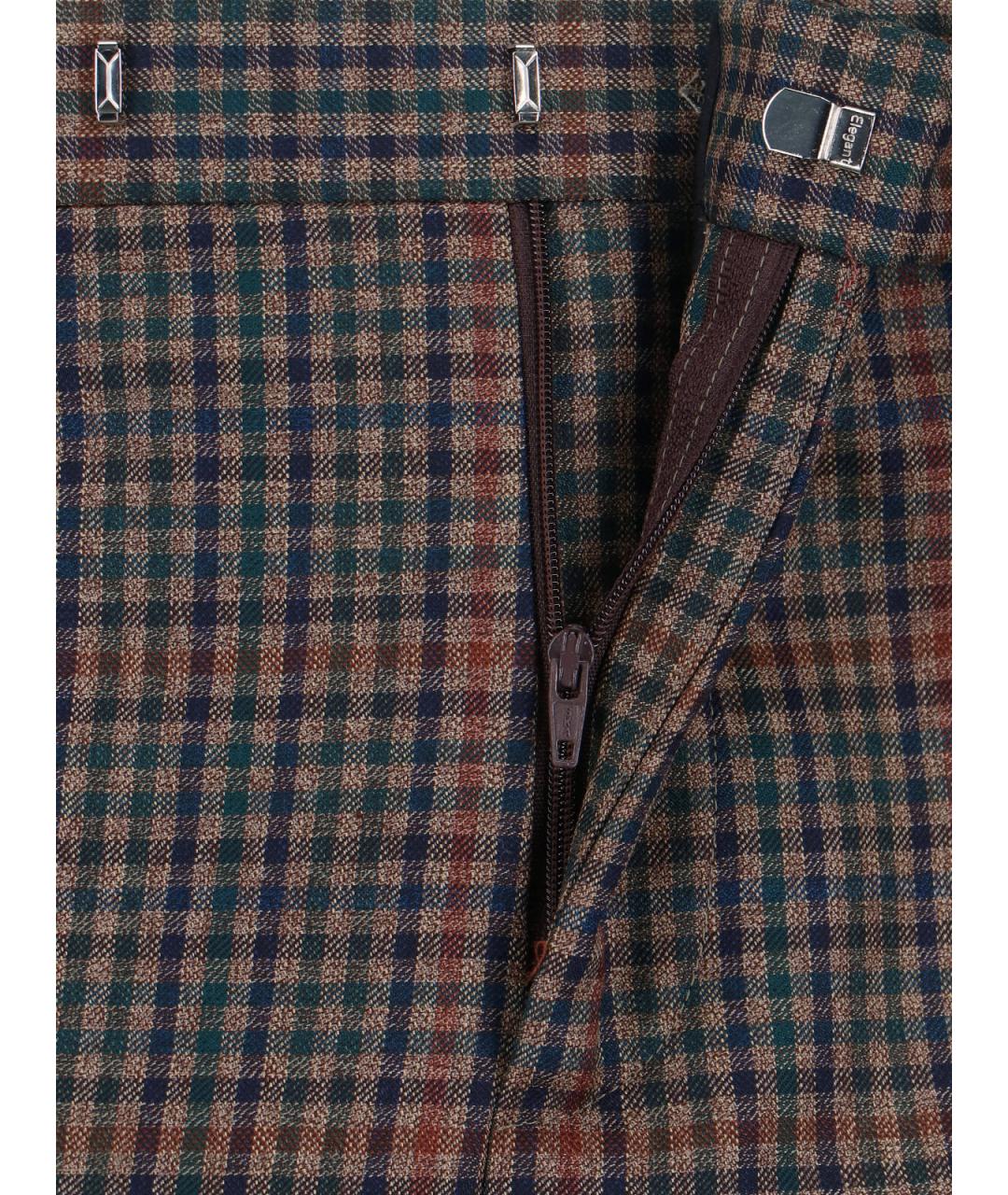 PAUL SMITH Коричневые шерстяные повседневные брюки, фото 5