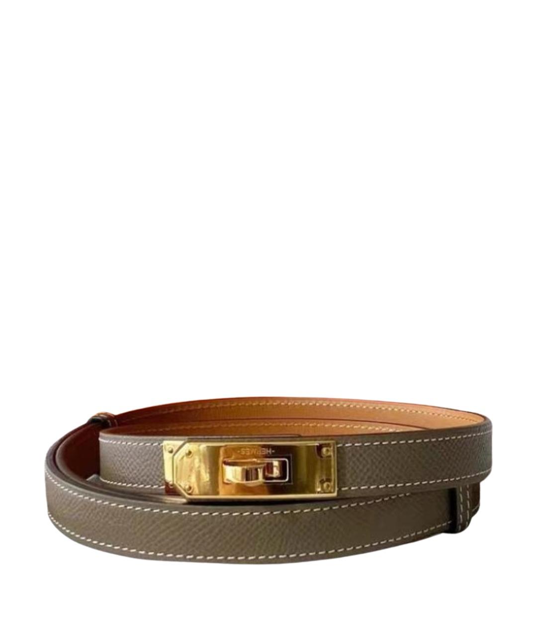 HERMES Коричневый кожаный ремень, фото 1