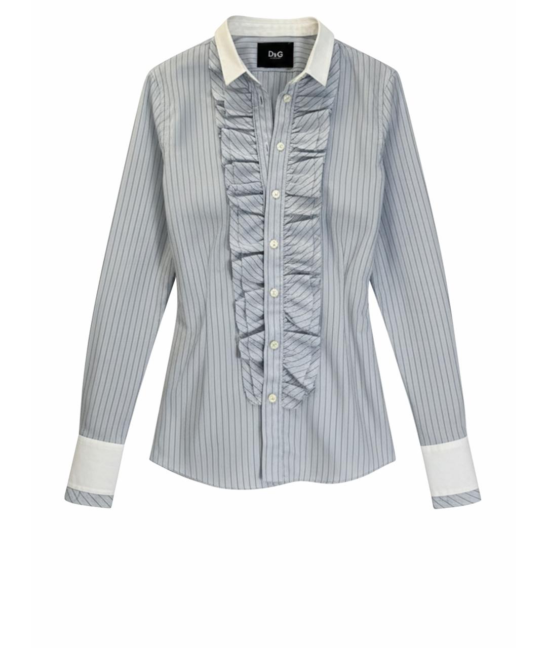 DOLCE&GABBANA Голубая хлопковая рубашка, фото 1