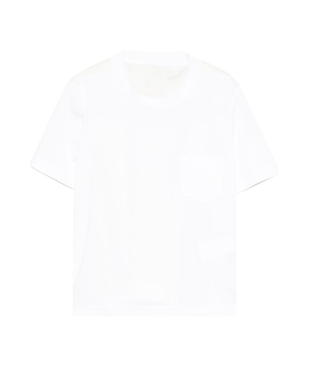 SACAI Белая хлопковая футболка, фото 1