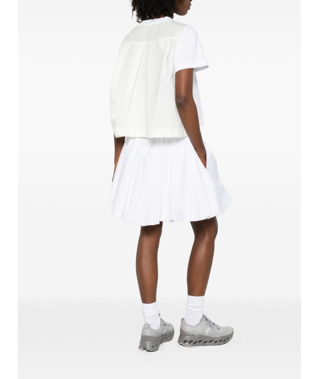 SACAI Белая хлопковая футболка, фото 4