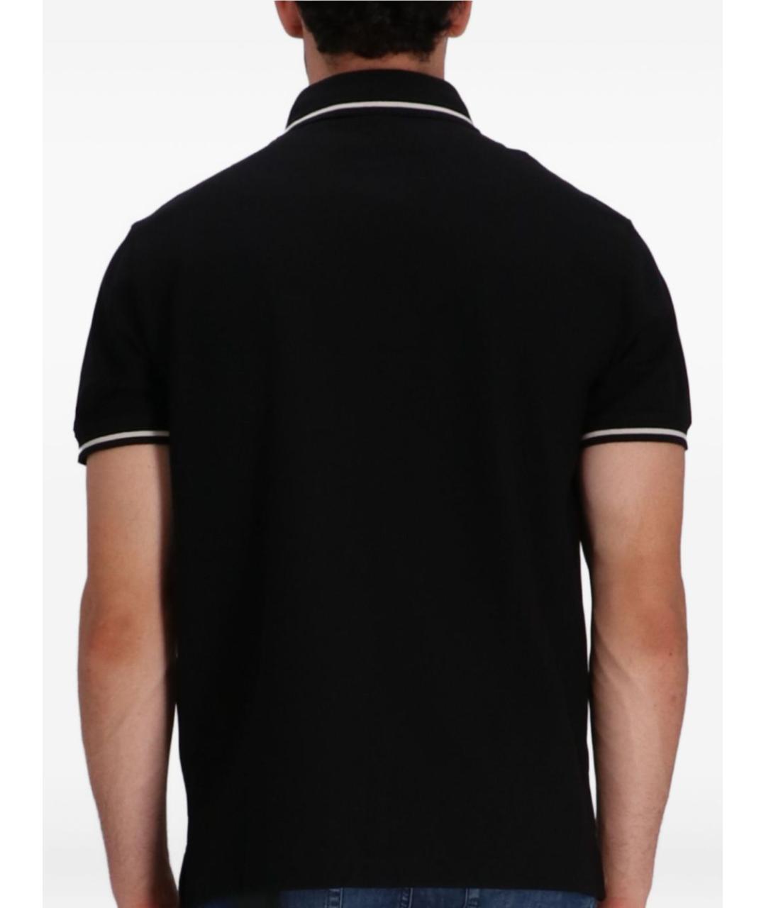 EMPORIO ARMANI Черная хлопковая футболка, фото 2