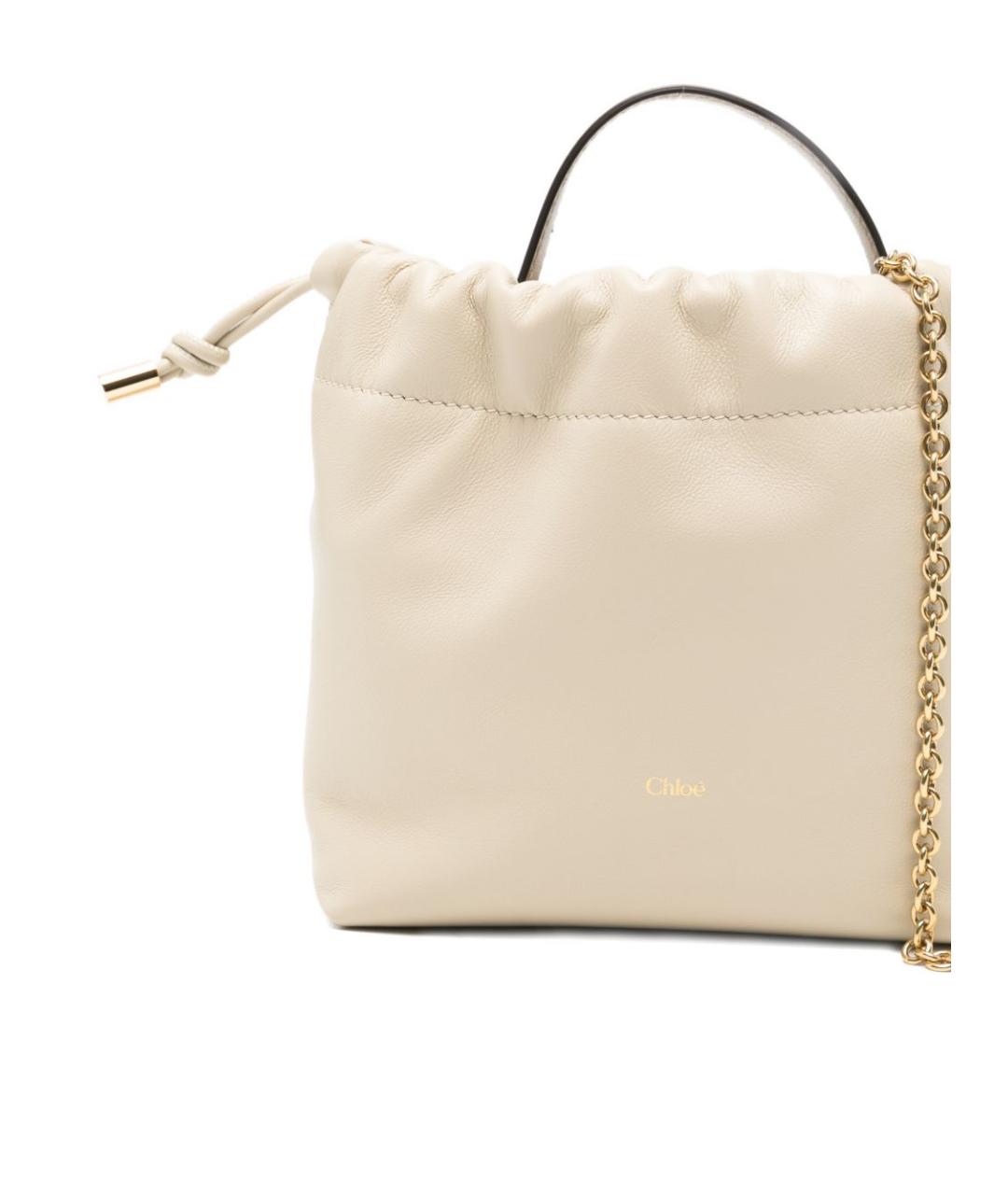 CHLOE Бежевая кожаная сумка тоут, фото 5