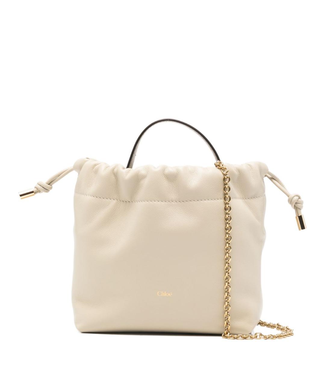 CHLOE Бежевая кожаная сумка тоут, фото 1