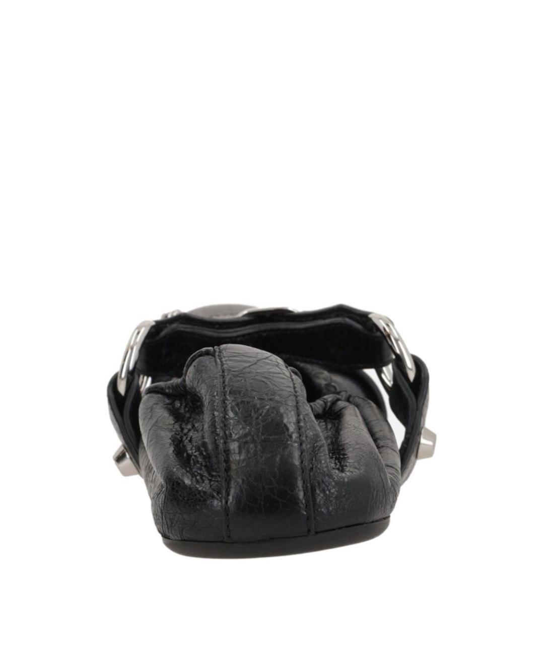 BALENCIAGA Черные кожаные балетки, фото 2