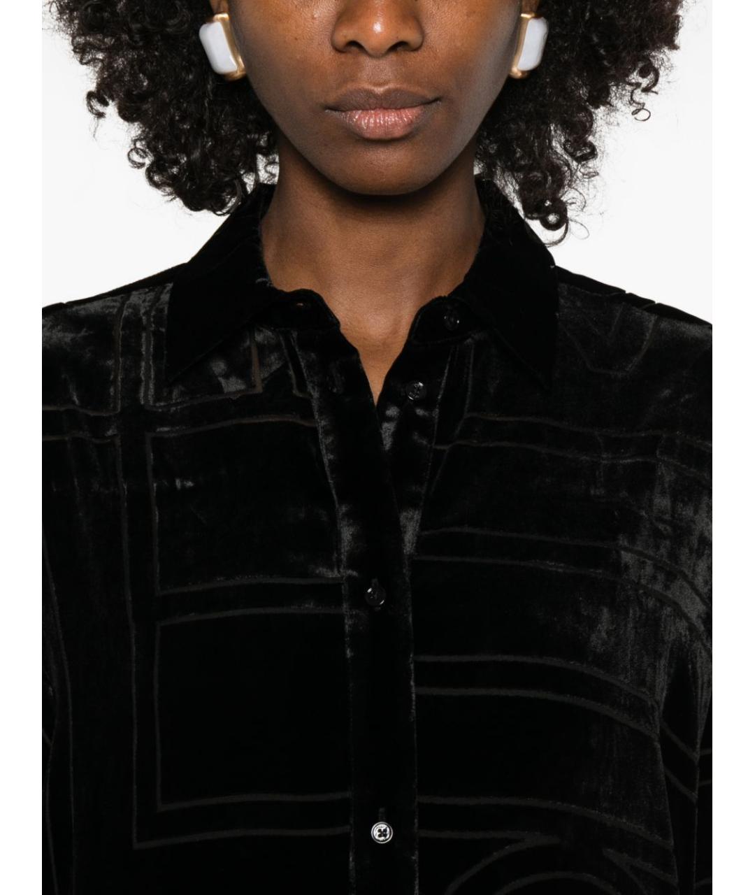 TOTEME Черная хлопковая рубашка, фото 3