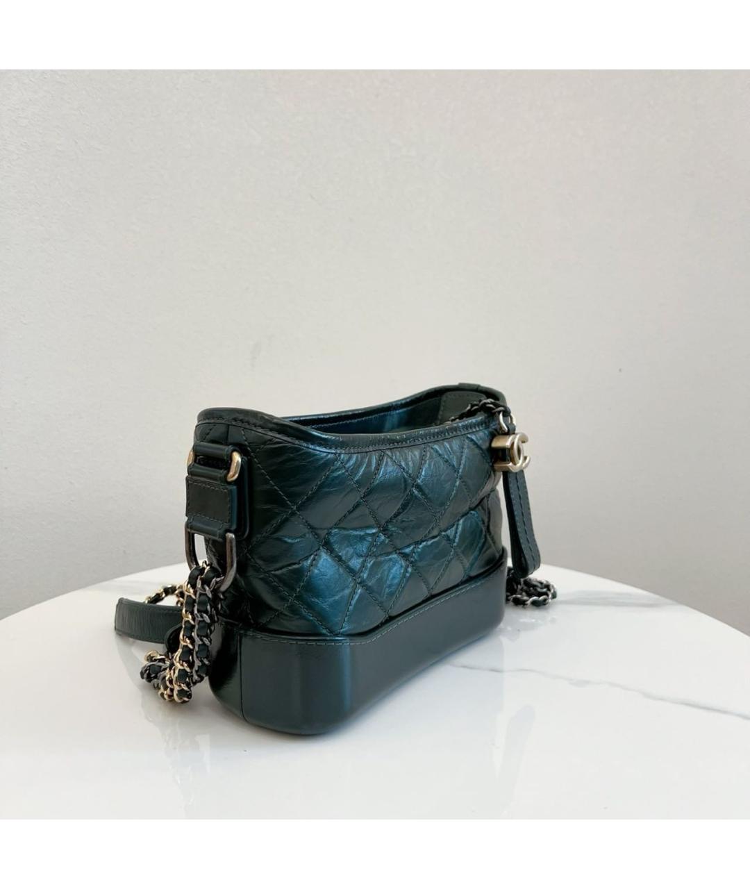 CHANEL Зеленая кожаная сумка через плечо, фото 2