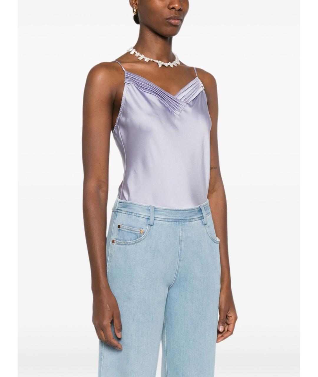 FORTE FORTE Фиолетовое шелковое боди, фото 4