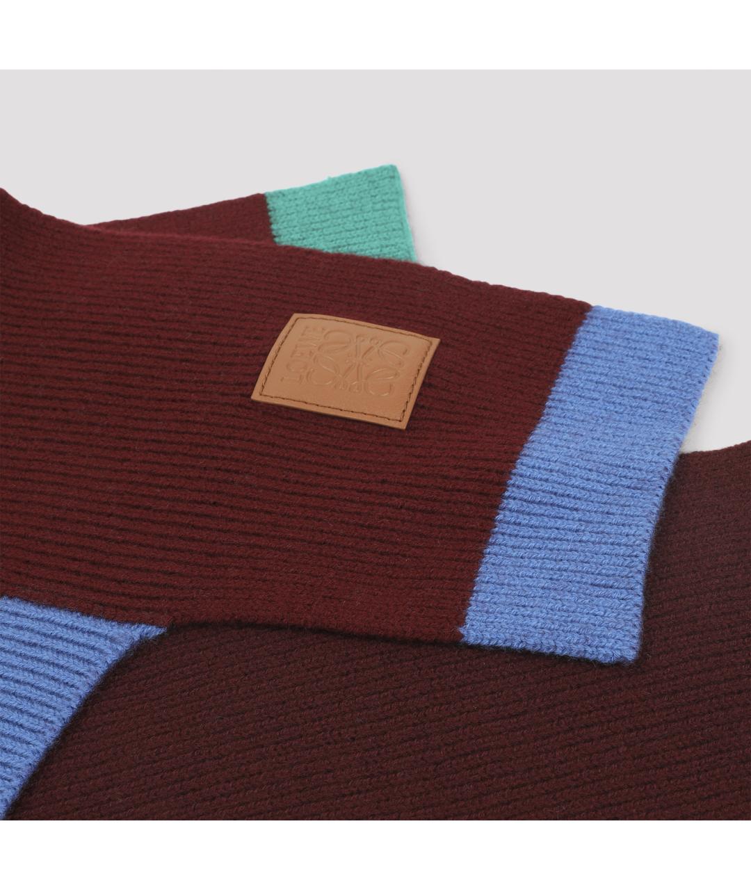 LOEWE Мульти шерстяной шарф, фото 2