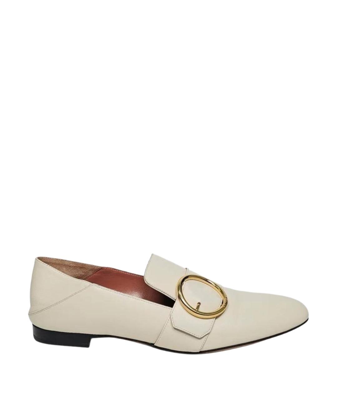 BALLY Белые кожаные лоферы, фото 1