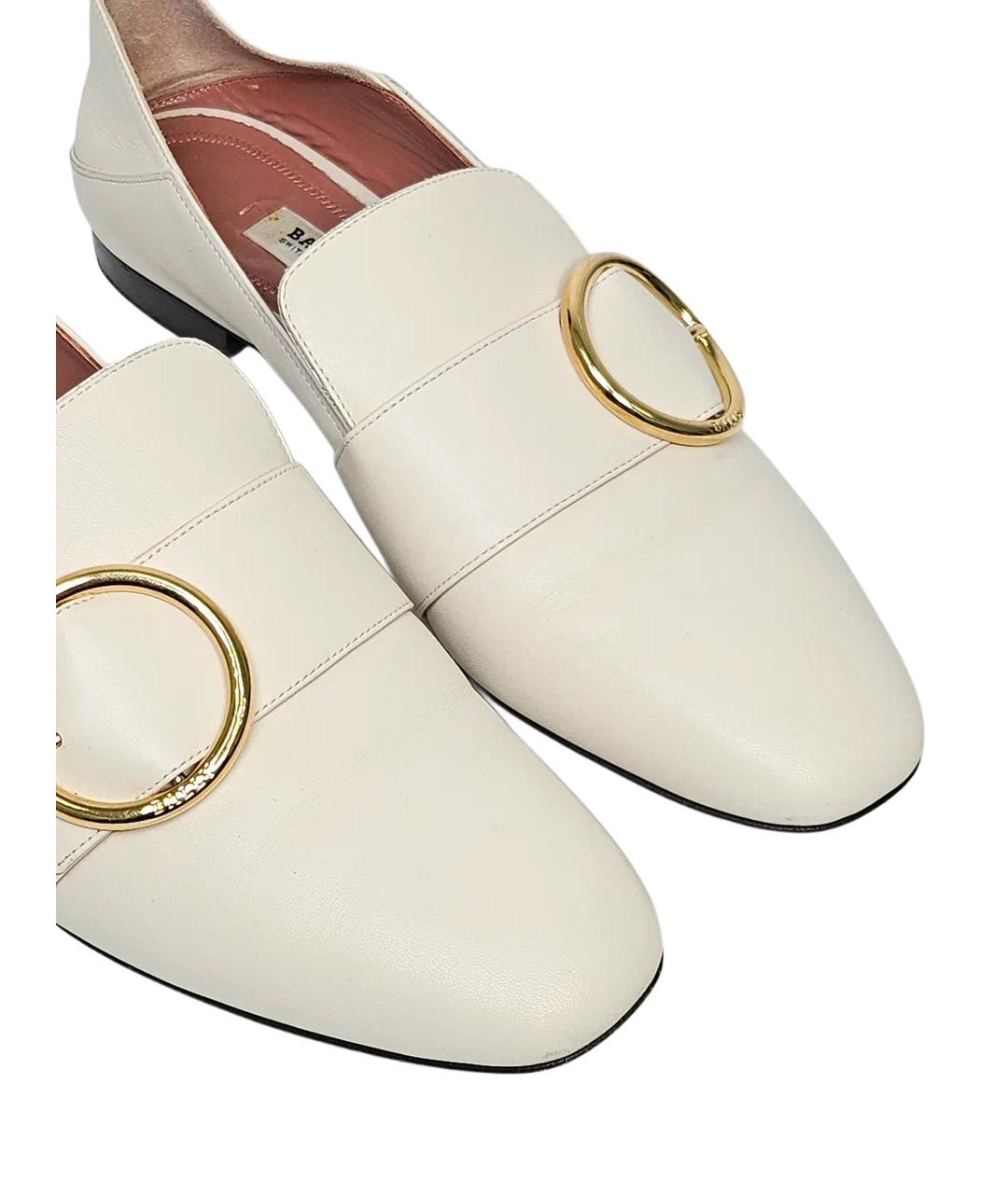 BALLY Белые кожаные лоферы, фото 4