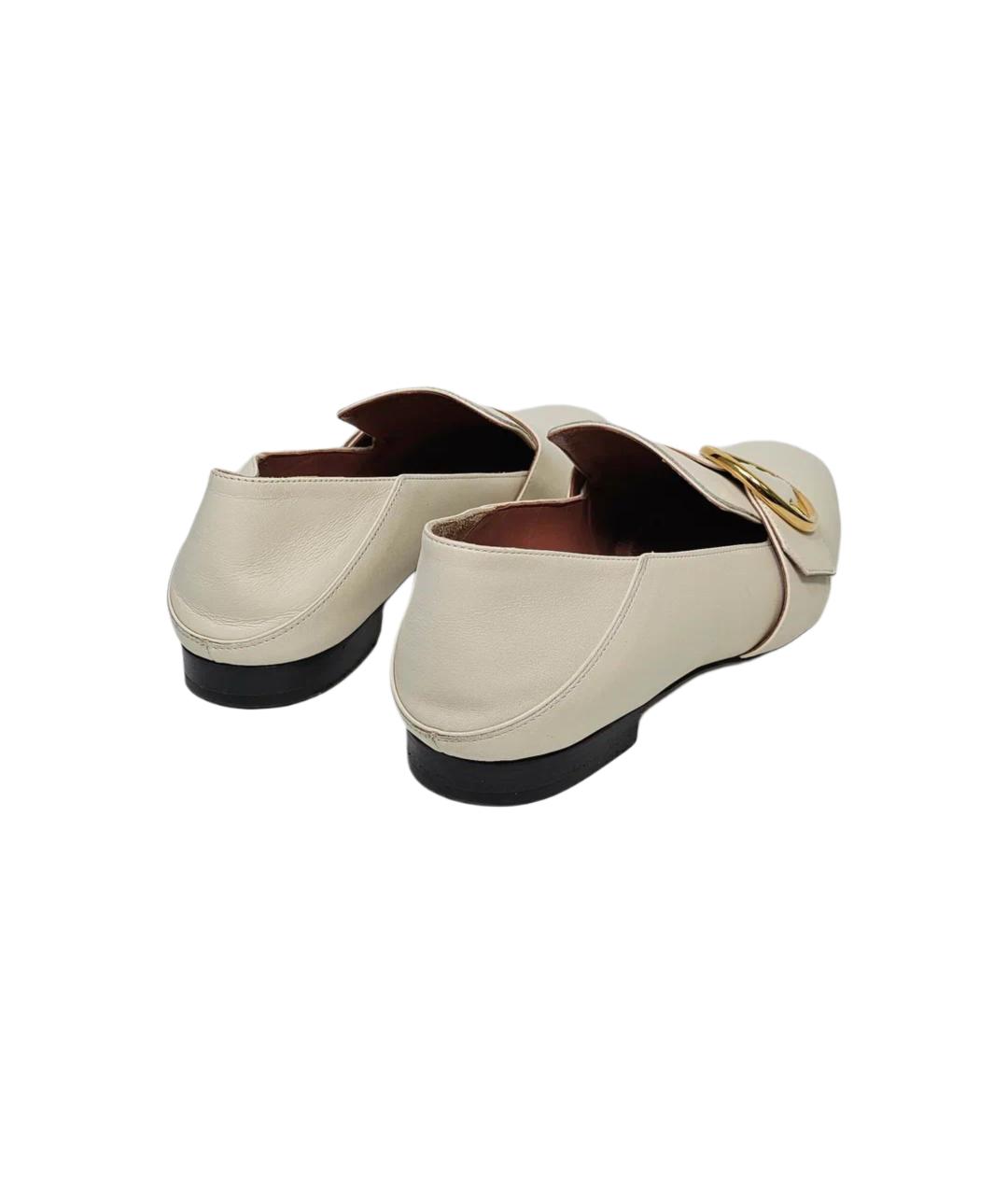 BALLY Белые кожаные лоферы, фото 5