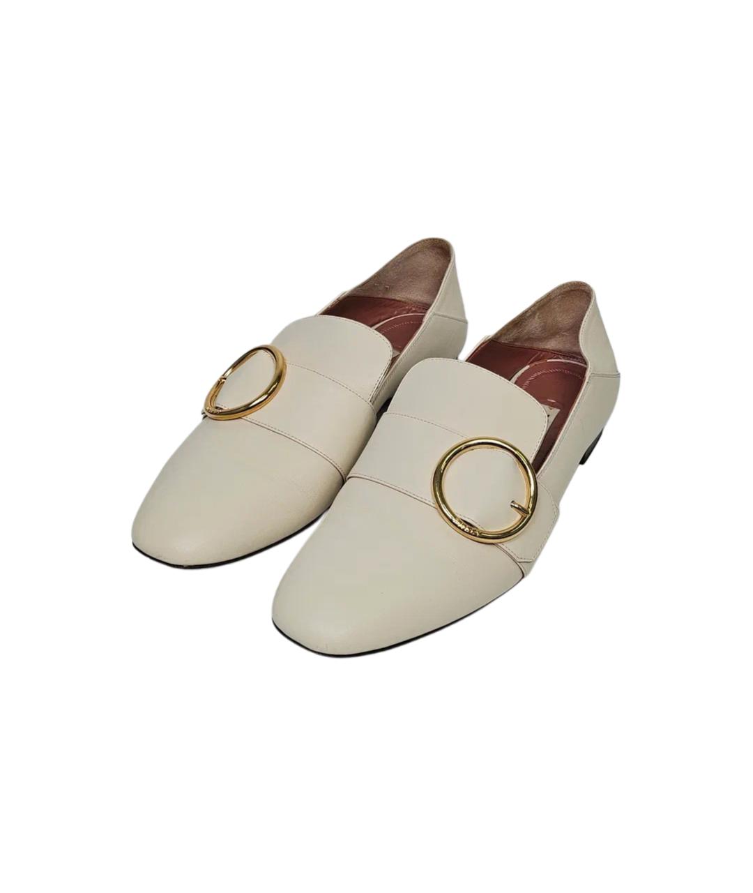 BALLY Белые кожаные лоферы, фото 3