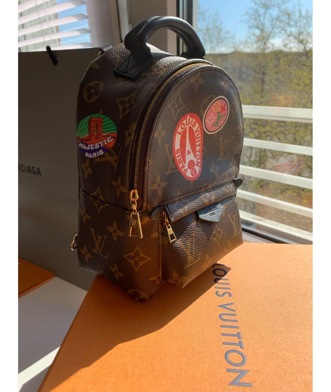 LOUIS VUITTON PRE-OWNED Коричневый кожаный рюкзак, фото 5