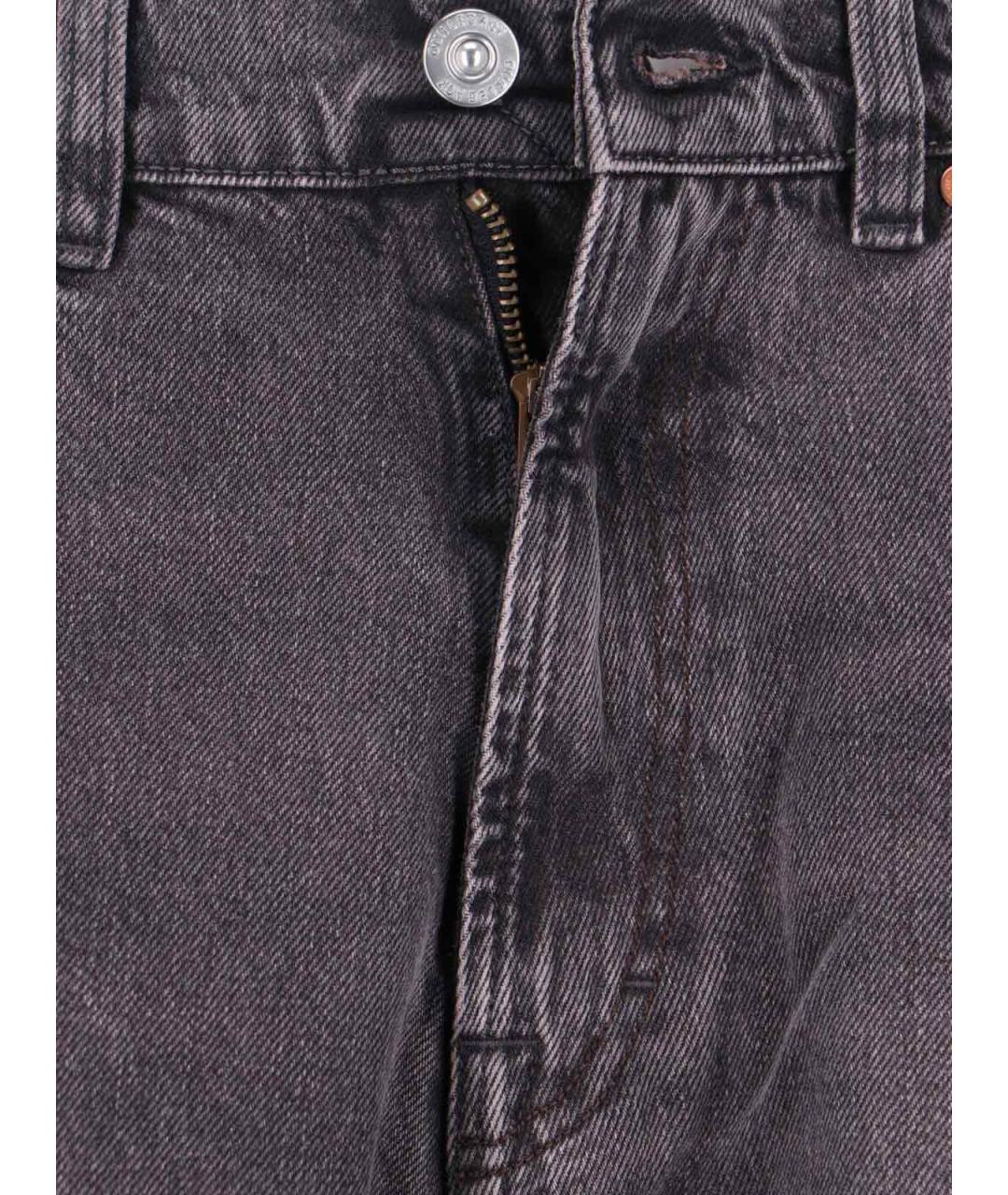 OUR LEGACY Серые хлопковые прямые джинсы, фото 5