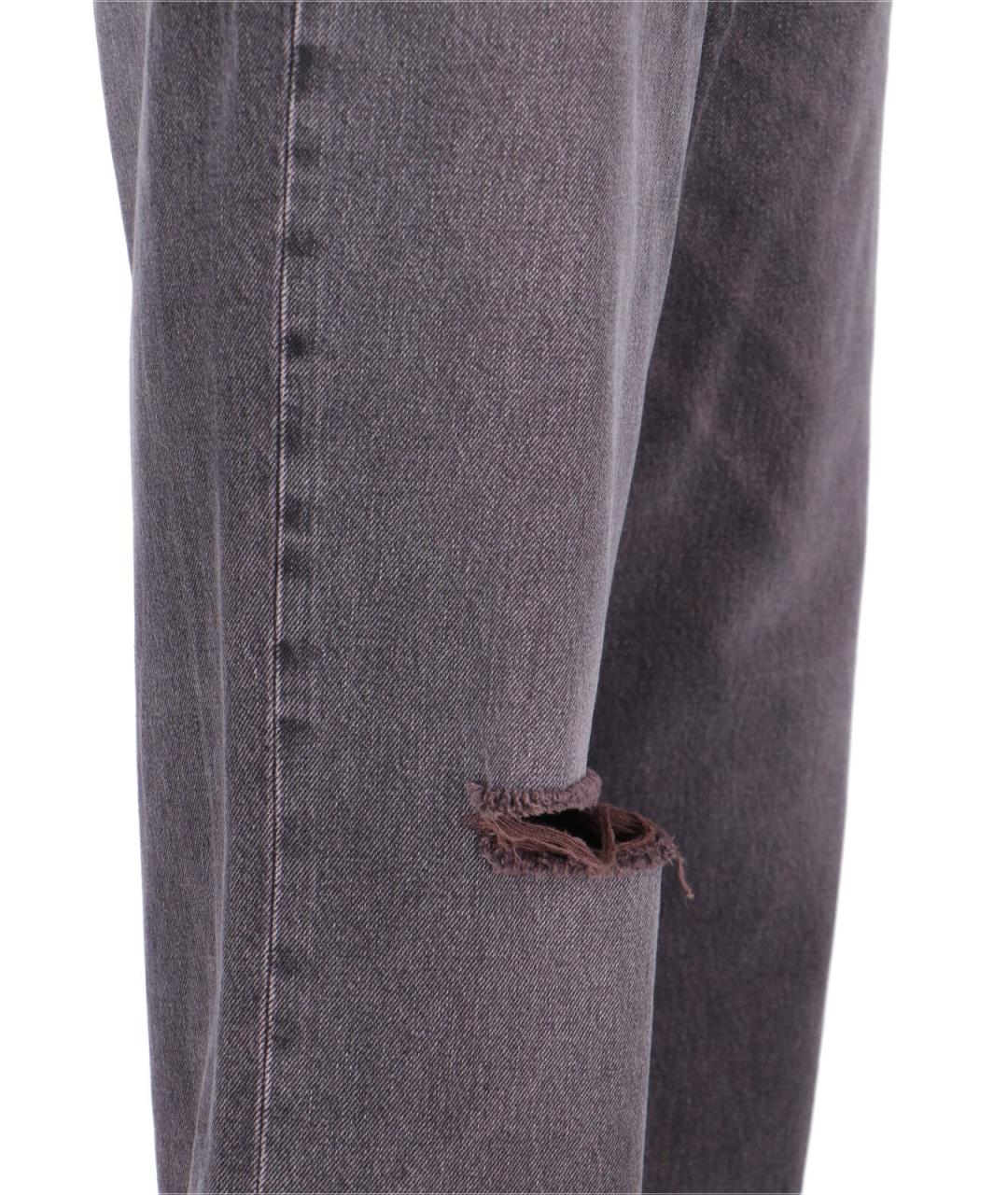 OUR LEGACY Серые хлопковые прямые джинсы, фото 4