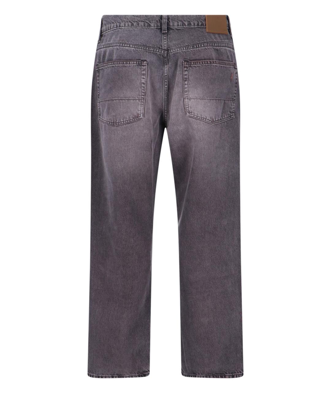 OUR LEGACY Серые хлопковые прямые джинсы, фото 2