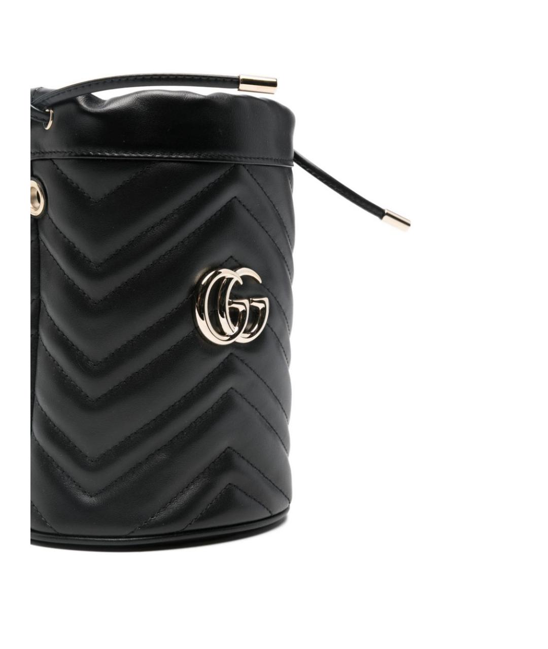 GUCCI Черная кожаная сумка через плечо, фото 3