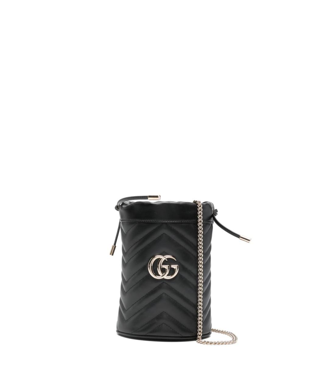 GUCCI Черная кожаная сумка через плечо, фото 1