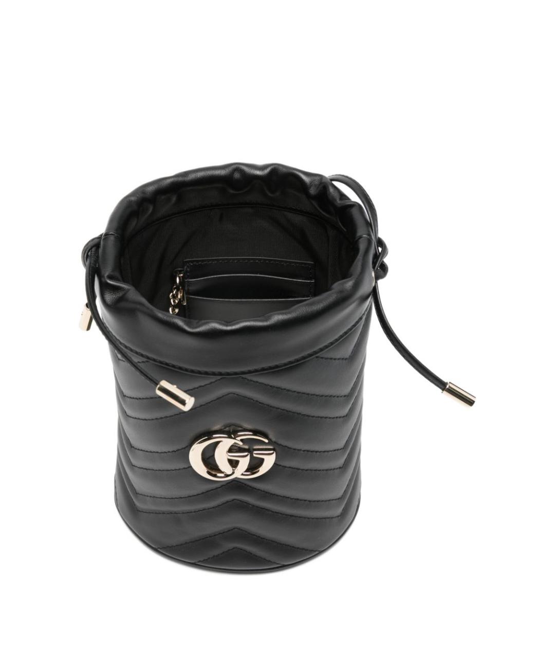 GUCCI Черная кожаная сумка через плечо, фото 4