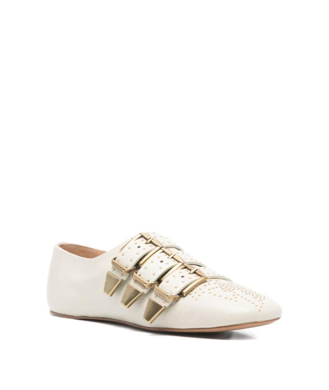 CHLOE Белые кожаные ботинки, фото 4