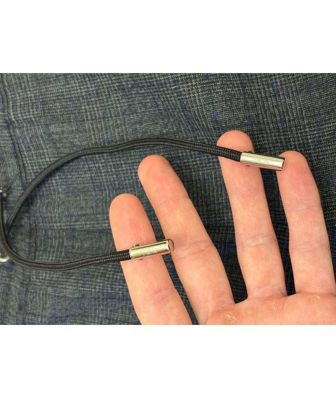 CHRISTIAN DIOR Темно-синие шерстяные повседневные брюки, фото 7