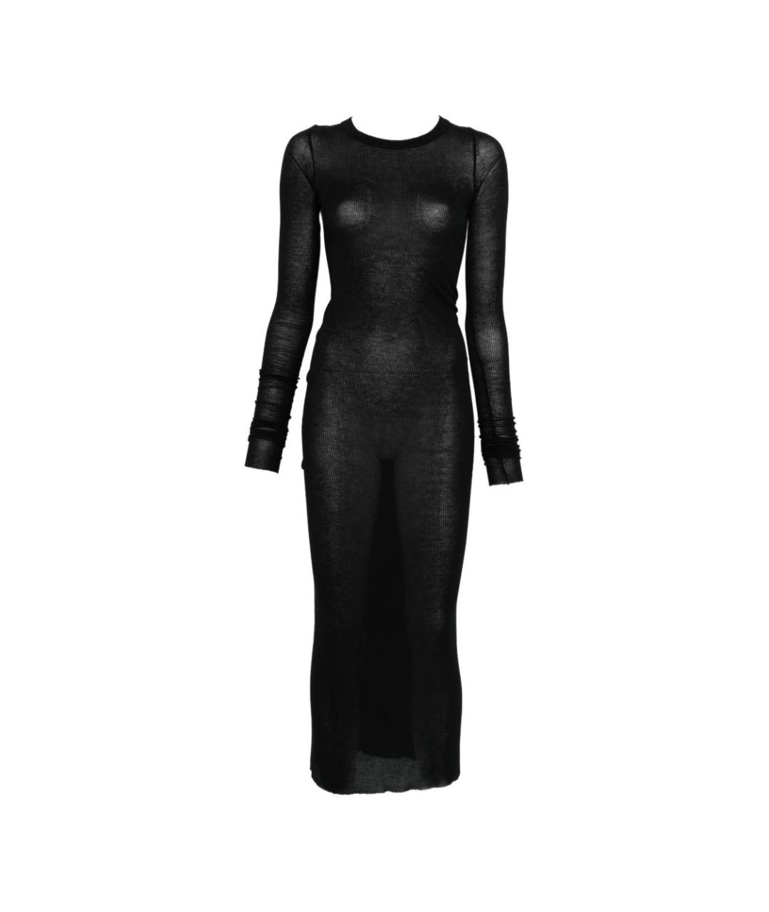 RICK OWENS Черное вискозное повседневное платье, фото 1