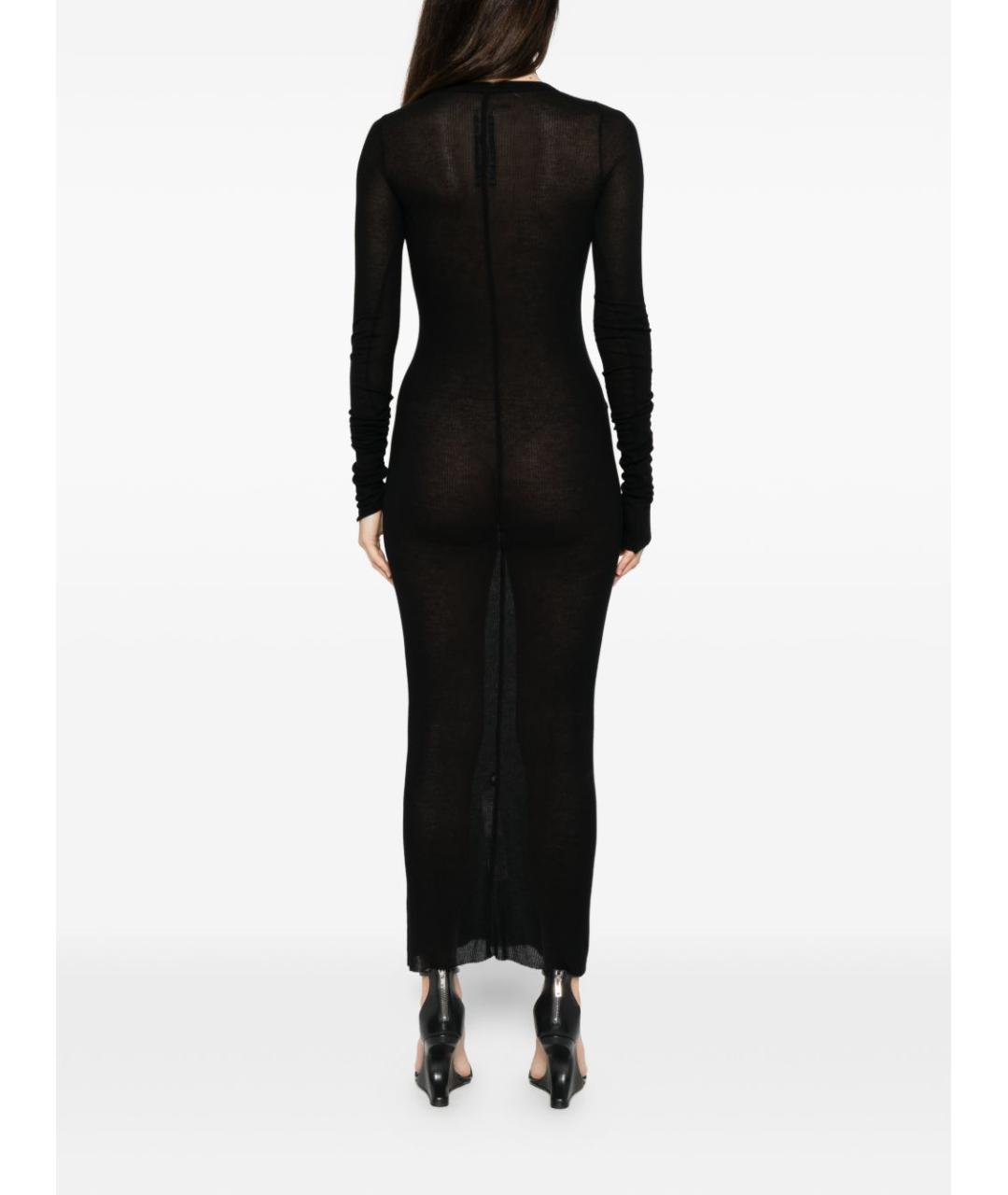 RICK OWENS Черное вискозное повседневное платье, фото 2