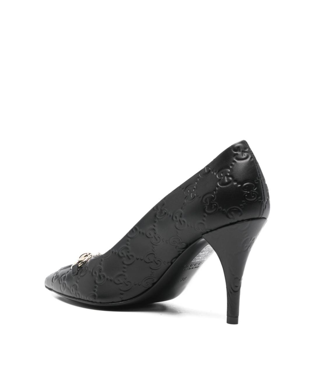 GUCCI Черные кожаные туфли, фото 2