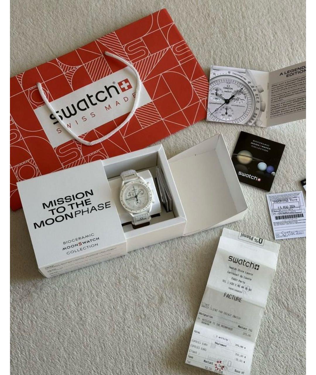 Swatch Белые керамические часы, фото 6