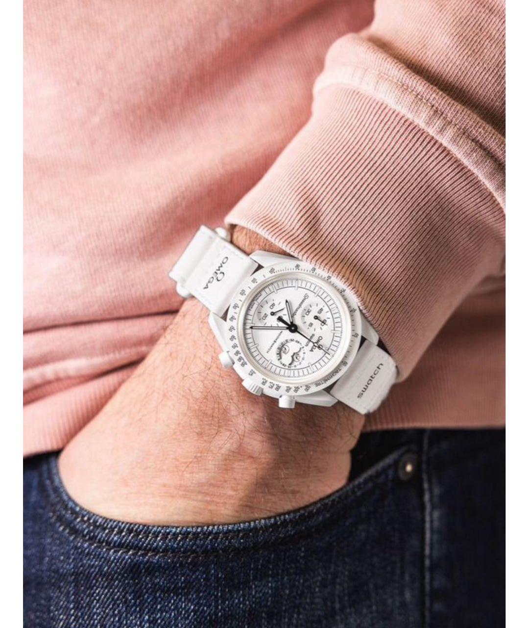 Swatch Белые керамические часы, фото 7